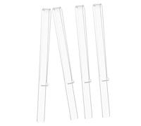 Zerodeko 2 Pairs Transparent Acrylic Music Sheet Holders Page Clips Clear Music Book Clips for Musicians Practical