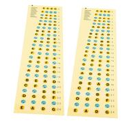 Zerodeko 2 Pcs Bass Scale Stickers for 4-string Fretboard Bass Practicing Tool and Learning Accessory Instrument Decals