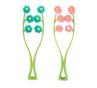 Zerodeko 2 Pcs Flower-Shaped Facial Rollers, PP Cheek Massagers for Face Lines, Creative Beauty Tools for Daily Skincare