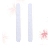 Zerodeko 2 Pcs Long Round Double-Sided Nail Files with Sturdy Grey White Sandpaper for False Nails and Toenail Care for Salon Usage