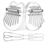 Zerodeko 2 Pcs Mini Thumb Piano Portable Kalimba Finger Piano with 8-note Acrylic Design for Adults and Beginners Sturdy Materials and Durability for Music Practice and Travel