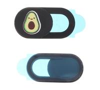 Zerodeko 2 Pcs Webcam Cover Slide Privacy Protector for Laptop and Device, Easy to Use Abs Material Camera Privacy Slider, Black, for Secure Online Meetings