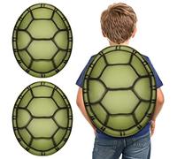 Zerodeko 2 Pieces Costume Turtle Shell Cosplay Simulation Tortoiseshell Props Halloween Turtle Shell Role Play Costumes Accessories Fancy Dress Toy for Children Adults