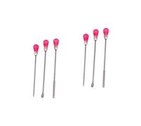 Zerodeko 2 Sets 3pcs Manual Glue Dispensing Tool Nail Designs for Nail Art Nail Diamonds Cap Filler Accessories Rhinestone Nail Gens Nail Polish Gel Jewelry Kits Stirring Rod Rosy re-usable