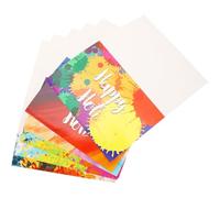 Zerodeko 2 Sets of Holi Blessing Cards Holiday Greeting Cards with Assorted Colours, Paper Material, Simple Design, Folding Feature, for Writing Holiday Wishes and Party Invitations