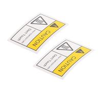 Zerodeko 2 Sheets Caution Hot Decals High Temperature Signs Adhesive Pvc Stickers Highly Visible Safety Warning Labels for Mechanical Equipment Industrial Settings