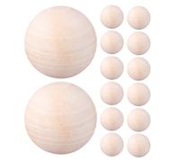 Zerodeko 20 Pcs 22mm Natural Unfinished Wood Spheres for DIY Crafting, Small Plain Wooden Balls for Christmas Decorations, Jewelry Making, and Home Decor Ornaments