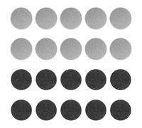 Zerodeko 20 PCS Foot File Replacement Discs for Electronic Pedicure Roller Black Coarse White Fine Grinding Heads for Hard Calluses and Delicate Skin Curved Design for Efficient Heel Care