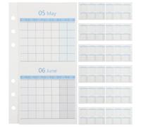 Zerodeko 20 Sheets Budget Planner Organizer Inserts with 6 Ring Binder Refills, Double-sided Paper for Versatile Compatibility, for Monthly Planning and Home Organization