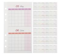 Zerodeko 20 Sheets Double-sided Monthly Planner Inserts with Year and Month Sections, Binder Compatible Paper Planner Refills for Home Budgeting and Organising