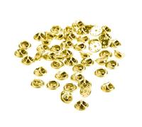Zerodeko 200pcs Brass Pin Backs Replacement Clutch Badge Insignia Clutches with Firm and Protective Grip for Craft Pins and Lapel, Suitable for Homemade Craft Projects, Silver and Golden