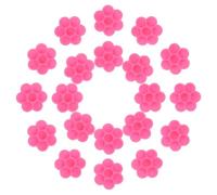 Zerodeko 200pcs Pink Floral Eyelash Extension Glue Holder Cups 2-in-1 Adhesive Liquid Container Ring for False Lash Supplies and Pigment Storage