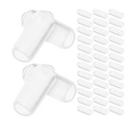 Zerodeko 200Pcs Rubber Headband Tip Protectors, 2.5Mm Inner Diameter Hair Band End Caps for 3Mm Headbands, DIY Hair Hoop Accessories with Round Stoppers for Hairband Repair and Replacement