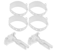 Zerodeko 200Pcs Waterproof Writable Medical Id Wristbands for Adults - Tear-Resistant Hospital Patient Identification Bands - White Disposable Patient Wrist Bracelets for Hospital Admission