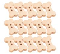 Zerodeko 200pcs Wooden Bone Buttons with 2 Holes, Smooth Finish and Easy to Sew, Flatback Decorative Fasteners for Clothes and Shoes, for Sewing and Holiday Craft Projects