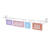 Zerodeko 2025-2028 Colorful Flip Calendar Set for Classroom with Boho Bulletin Board Holder and Date Cards, Interactive Manual Calendar for Teacher Planning and Classroom Decoration
