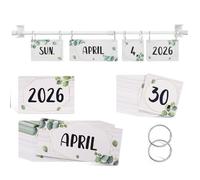 Zerodeko 2025-2028 Flip Calendar for Classroom with Metal Rod and Self-adhesive Paper, Educational Tool and Decorative Piece, Easy to Install Hanging Wall Calendar for Office Or Classroom