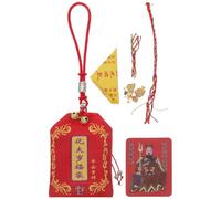 Zerodeko 2025 Tai Sui Card Japanese Charm Ornaments Spiritual Salt with Sachet Blessing Lucky Amulet Good Luck Charm Money Charms Tai Sui Amulet Car Rearview Decor Chinese Amulet Red Paper