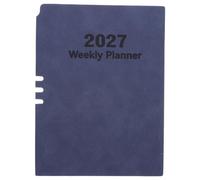 Zerodeko 2027 A5 Academic Daily Planner with 76 Sheets and 152 Pages, Monthly Daily Task Planner and Agenda Notepad for Students and Professionals, Pu Cover, Suitable for Gel Pens, Prevents