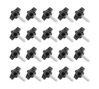Zerodeko 20pcs Black Stainless Steel Self Tapping Screws with High Hardness and Not Easy to Deform, Star Drive Cross Knob Screws for Equipment and Pharmaceutical Industry Use