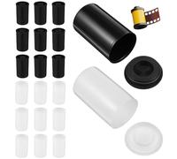 Zerodeko 20pcs Camera Film Container Film Case Storage Boxes Lids for Organizing Reels Buttons Rings and Tiny Items