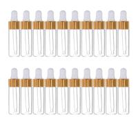 Zerodeko 20pcs Clear Glass Dropper Bottle - Mini Glass Dropper Vials With Pipette For Essential Oils Empty Sample Test Tubes Travel Perfume Liquid Container