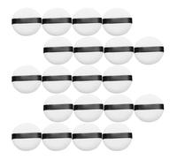 Zerodeko 20pcs Crystal Fluff Face Cosmetics Puff Set, Small Simple Shaped Makeup Puff Tool for Loose and Pressed Powder, Suitable for Salon and Home Use, White Colour Random Color
