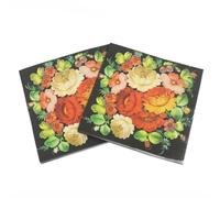 Zerodeko 20pcs Floral Printed Napkins Paper Made from Wood Pulp Beautiful Flower Pattern Design, Unique and Lifelike, for Birthday and Wedding Party Tissue Paper