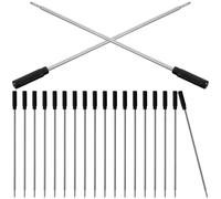 Zerodeko 20pcs Gel Pen Refills Replacement Black Pp Material 1mm Medium Tip Easy to Carry Will Not Scratch Notebooks Suitable for Students