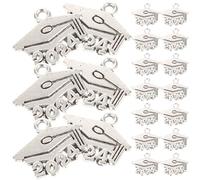 Zerodeko 20pcs Graduation Hat Jewelry Charms 2024 Charms Silver Alloy Easy to Use for Earring DIY Handicraft Works Graduation Party Decoration