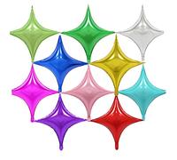 Zerodeko 20pcs Green Aluminum Foil Balloons Small Star Shape Party Decorations for Birthday Photo Props and Home Bar Club Festive Atmosphere