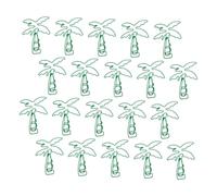Zerodeko 20pcs Green Coconut Tree Paper Clips Set Metal Wire Bookmark Clips for Office and School Document Organizing for Summer Stationery Use