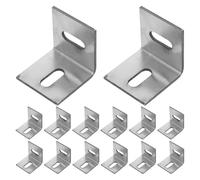 Zerodeko 20pcs Heavy Duty Metal Z Brackets Joint Brace Shelf Support Corner Desk Connector Fastener Angle Clip Bracket for Furniture Repair and Table Leg Brace