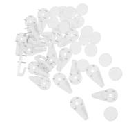 Zerodeko 20pcs Invisible Picture Hangers Wall Pins Non-Trace Frame Nails Plastic Hooks for Hanging Medium Size Photo Frames Heavy Duty Traceless Nail Set for Home Decoration