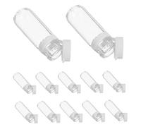 Zerodeko 20pcs Mini Glass Travel Bottles Refillable Airtight Lotion Containers with Plastic Lids for Skincare Essential Oils and Moisturizer Storage Clear Portable