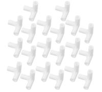 Zerodeko 20pcs Modular Shoe Rack Connectors 11mm Plastic T-Shaped Tube Joints for Easy Tool-Free Assembly, Precise 1cm Inner Diameter Buckle Connectors, for Walk-in Closets and Bedrooms
