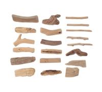 Zerodeko 20pcs Natural Small Driftwood Pieces 3-20cm Wooden Blocks for Aquarium Decoration, Fish Tank Driftwood and Craft Blocks for Carving and DIY Projects