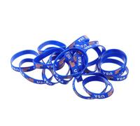 Zerodeko 20pcs Patriotic Silicone Wristbands Set with American Flag Design, Stretchy and Sweat-resistant Sport Bracelets for Soccer Birthday Favors and Long Sports Events