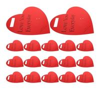 Zerodeko 20Pcs Red Rose Floral Wrapping Paper with Heart-Shaped Cards, Single Flower Bouquet Packaging Sleeve for Valentine’S Day, Wedding, Birthday Floral Arrangement Supplies