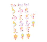 Zerodeko 20pcs Resin Unicorn Rainbow Cloud Charms for DIY Jewelry Making, Mini Cartoon Pendants, Decorative Earring and Necklace Accessories for Crafting and Random Style