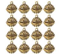 Zerodeko 20pcs Retro Bag Charm Hollow Jingle Bells Small Decorative Bells for Crafts Art Ornaments as Door Pendants Tiny Hanging Pendant for Jewelry Making