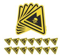 Zerodeko 20Pcs Self Adhesive Vinyl Danger Warning Labels 12X12Cm Hazardous Waste Safety Stickers for Chemical Storage and Laboratory Use