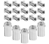 Zerodeko 20pcs Silver M6 Swivel Nuts 6mm Inner Diameter Drum Mounting Hardware Floor Drum Snare Tom Lug Replacement Parts for Kit Accessories