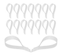 Zerodeko 20pcs Snare Drum Wire Mounting Parts Snare Wire Straps Reliability High-grade Pet Material White Colour Sturdy Design for Drum Accessories