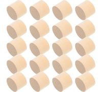 Zerodeko 20pcs Wood Cylinder Blocks Wooden Crafts Birch Wood Cylindrical Blocks Simple Elegant Sturdy Construction Versatile for Handmade Creations and Decorations
