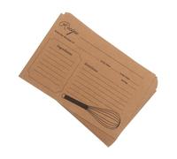 Zerodeko 20Pcs Writable Kraft Paper Recipe Cards Double Sided Recipe Recording Cards for Kitchen Meal Planning BBQ and Cocktail