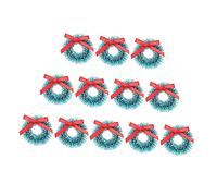 Zerodeko 24pcs Artificial Christmas Tinsel Garland Mini Bunting Decor Sisal Miniature Party Adorn