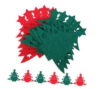 Zerodeko 24pcs Christmas Tree Utensil Holders Felt Cutlery Sleeves for Tableware Storage Festive Red Green Fork Spoon Bags Organizer for Holiday Dinner Party Decoration