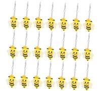 Zerodeko 24pcs Cute Bee Keychains Bee Charm Key Ring for Birthday Parties Showers Lightweight Party Favors Easy to Clean Keyring for Bags and Backpacks