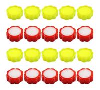 Zerodeko 24pcs Finger Moistener Sponge Pads for Office Use - Red and Yellow Sponge Wetting Tool for Counting Currency and Financial Paper Handling